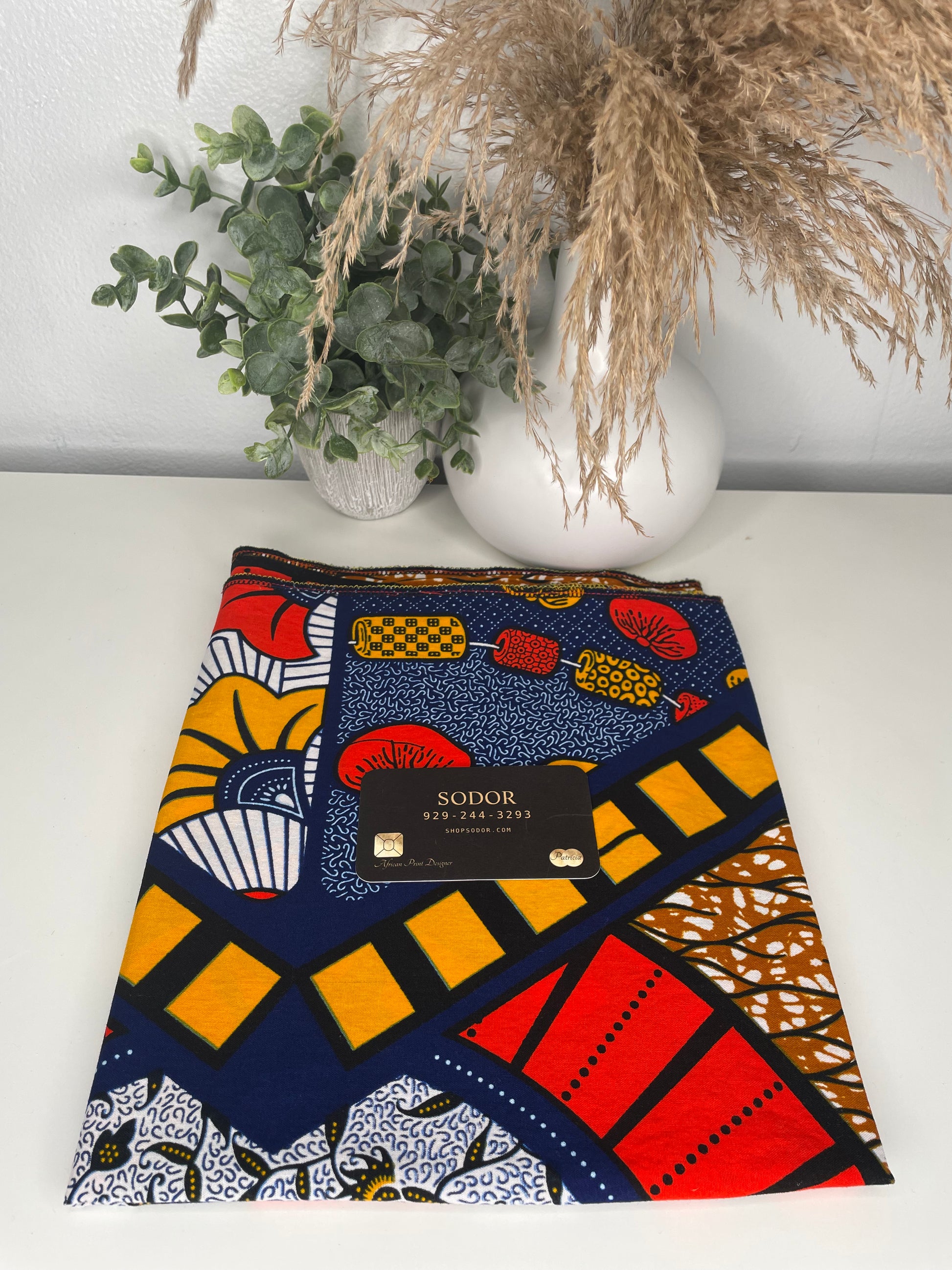 Orange Branches Printed Turban