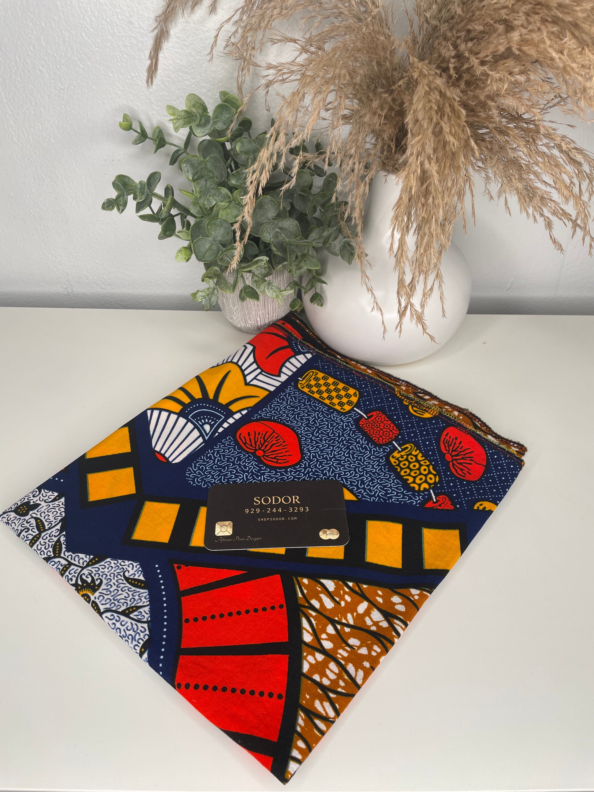 Orange Branches Printed Turban