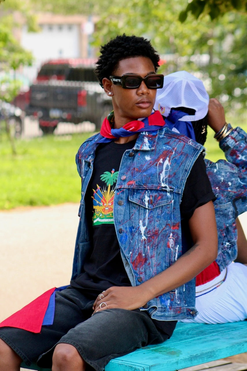 Men's Handcrafted Haitian Denim Vest