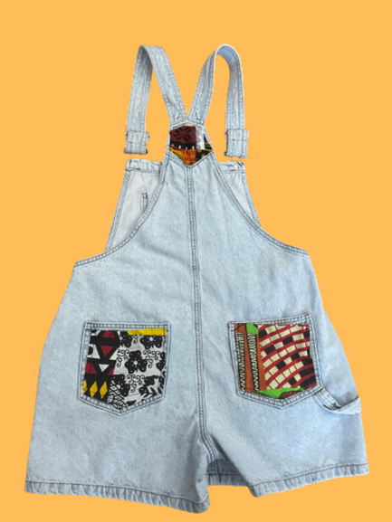 Dark Denim Short Overalls
